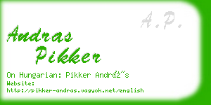 andras pikker business card